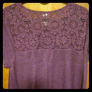 swingy purple lace-back tee (bundle only)